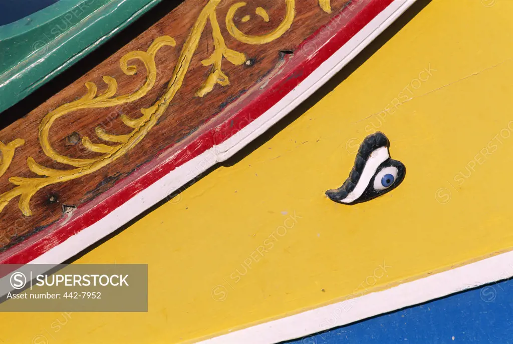 Detail of a fishing boat, Marsaxlokk, Malta