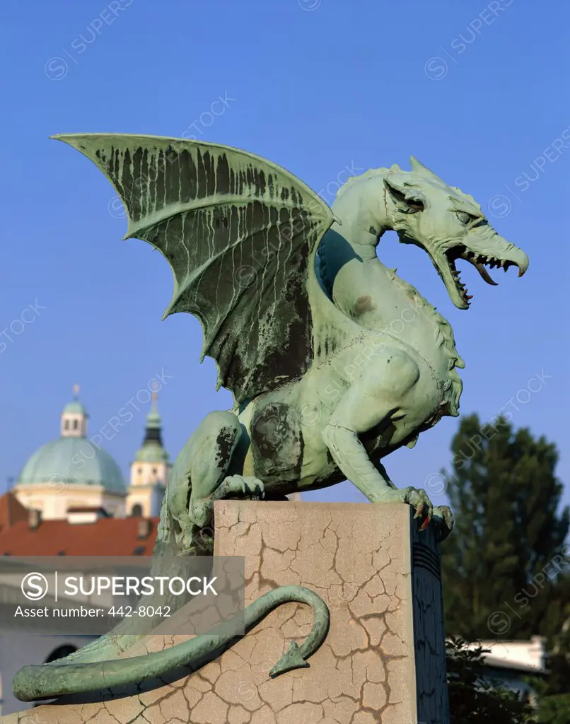 Dragon Bridge Statue, Ljubljana, Slovenia
