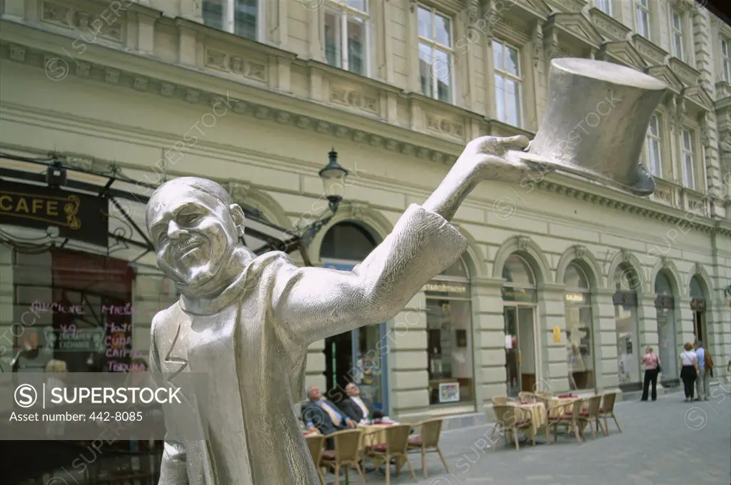 Close-up of the Old Town Sculptures, Bratislava, Slovakia