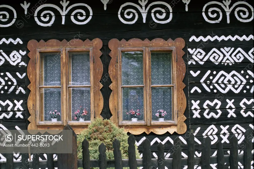 Traditional painted house, Cicmany, Slovakia