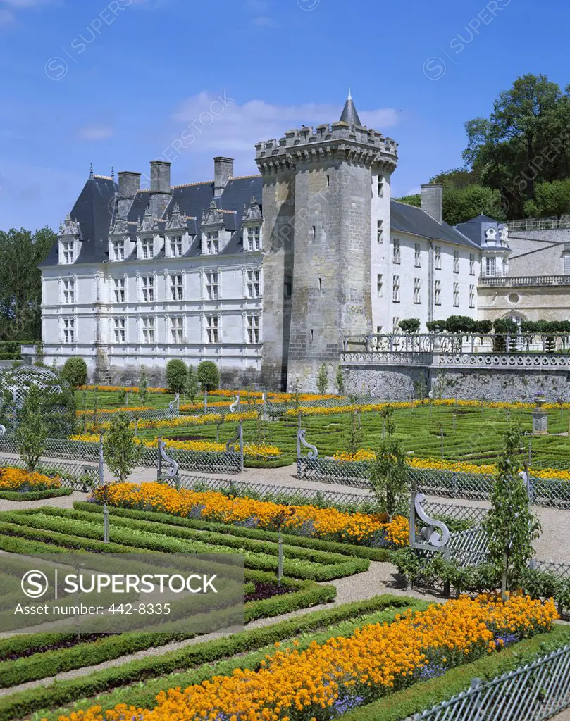 Renaissance Garden and Chateau de Villandry, Villandry, Loire Valley, France