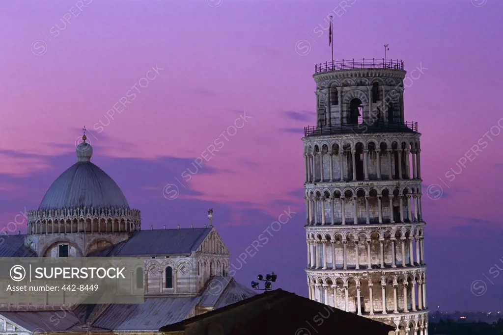 Tower at night, Leaning Tower, Pisa, Italy