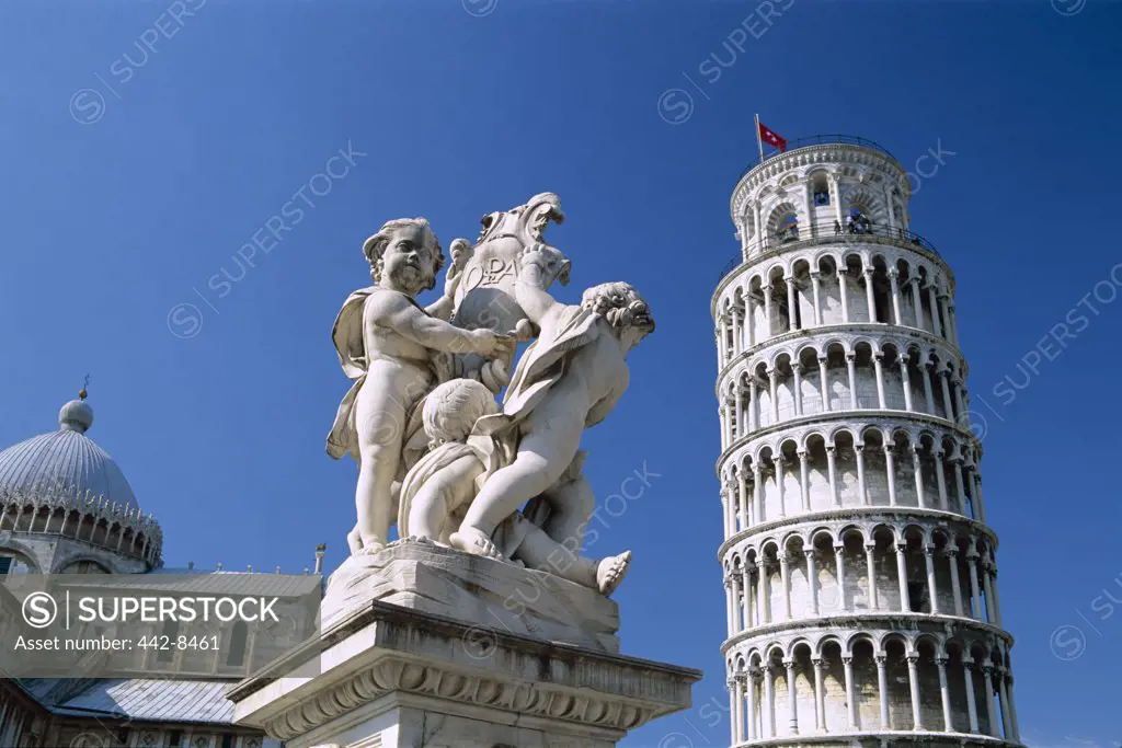 Low angle view of a tower, Leaning Tower, Pisa, Italy