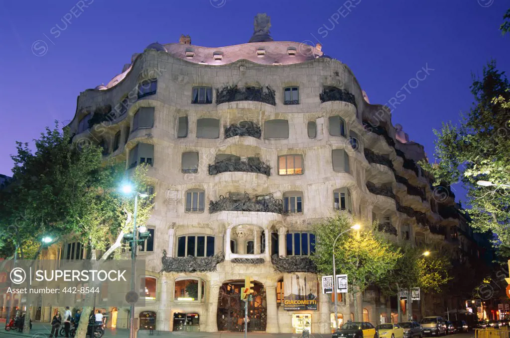Casa Mila (La Pedrera) by Antoni Gaudi, Barcelona, Catalonia, Spain