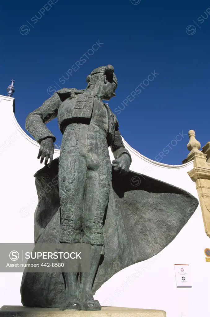 Pedro Romero Statue, Plaza de Toros, Ronda, Andalusia, Spain