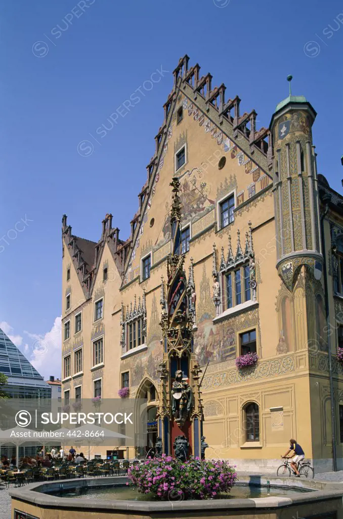 Cafes and Town Hall, Ulm, Bavaria, Germany 