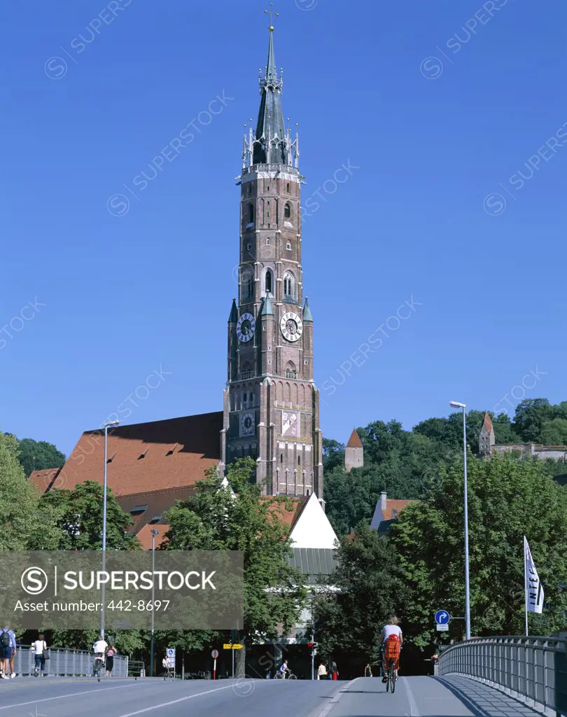 St. Martin's Cathedral and Trausnitz Castle, Landshut, Lower Bavaria, Bavaria, Germany 