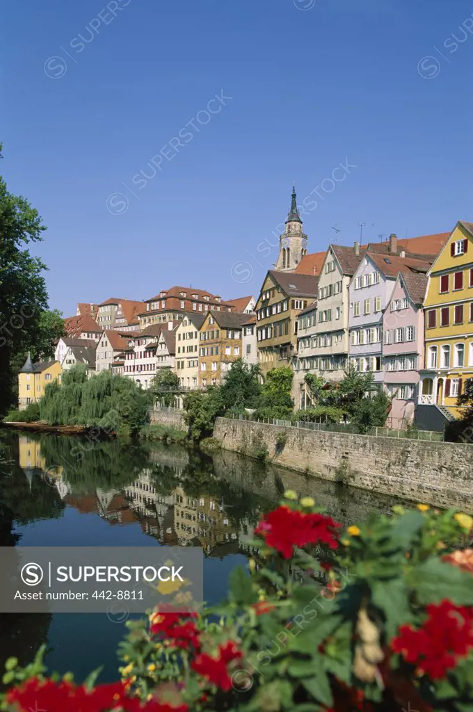 Neckar River and Town View, Tubingen, Baden-Wurttemberg, Germany