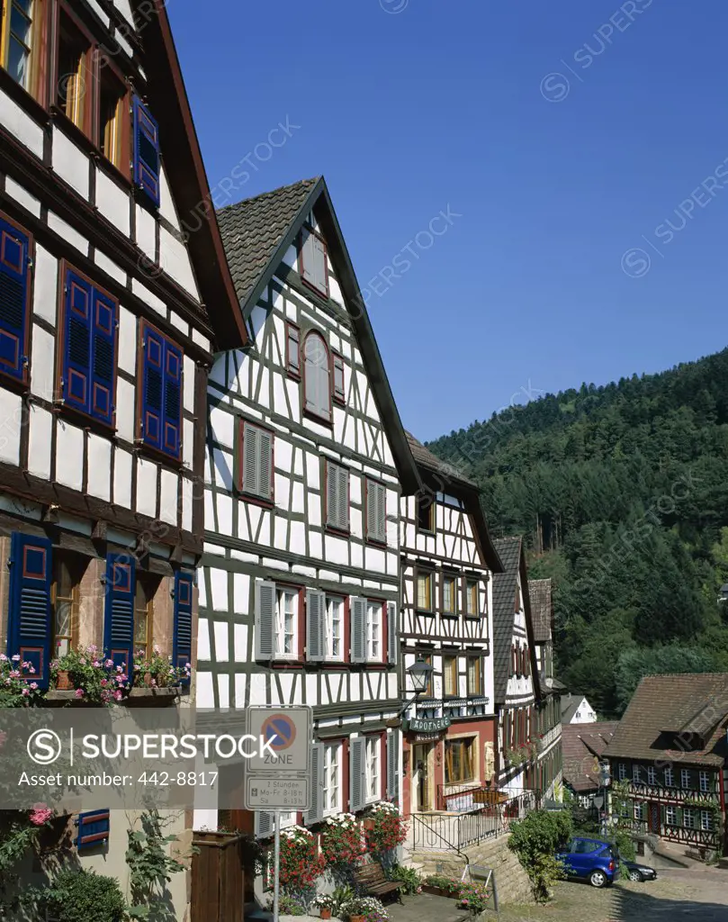 Timbered Houses, Black Forest (Schwarzwald), Schiltach, Baden-Wurttemberg, Germany