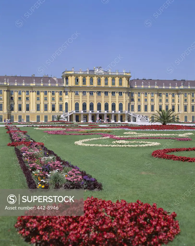 Facade of a palace, Schonbrunn Palace, Vienna, Austria
