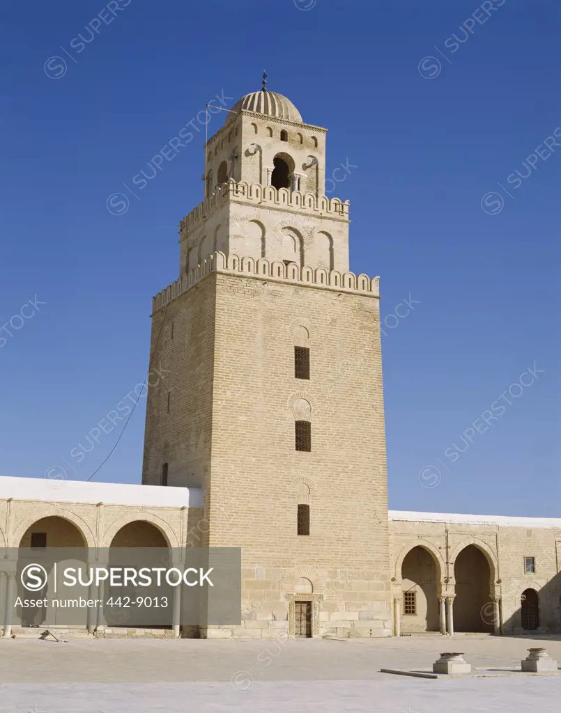 Low angle view of a mosque, Great Mosque, Kairouan, Tunisia