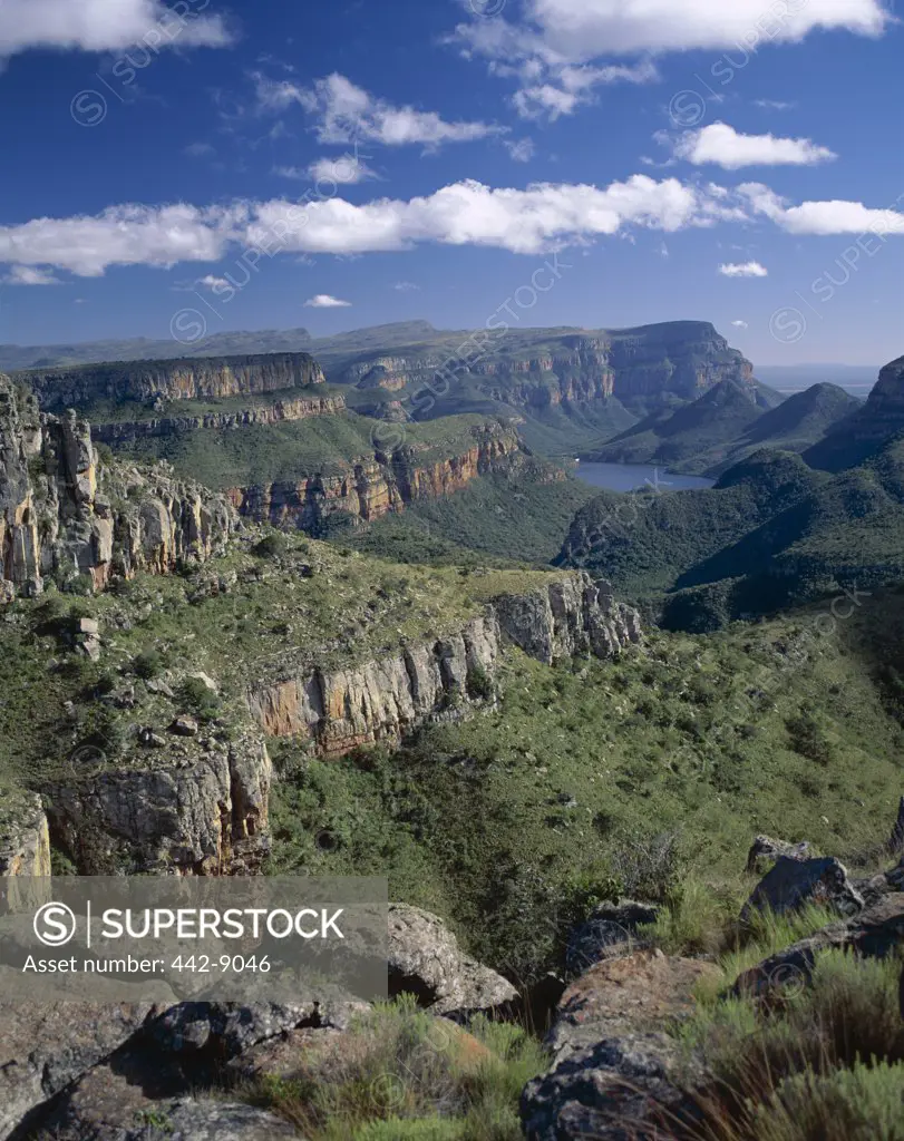 High angle view of a canyon, Blyde River Canyon, Drakensberg Mountains, South Africa