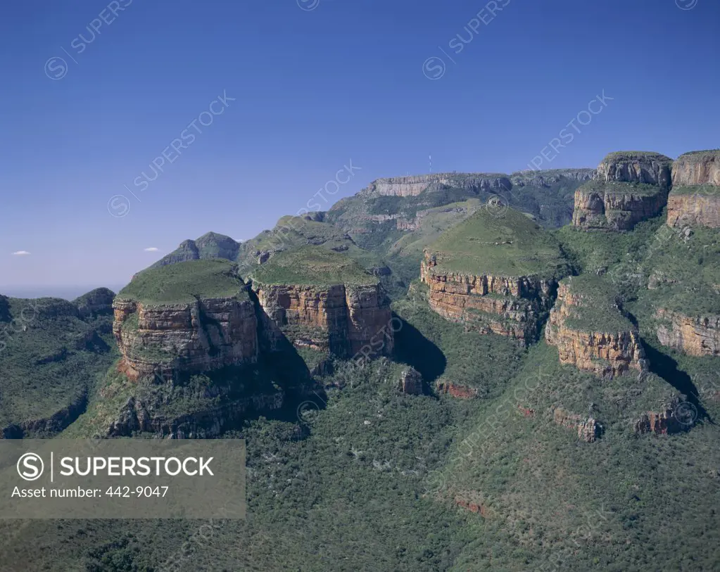 High angle view of a mountain, Three Rondavels, Drakensberg Mountains, South Africa