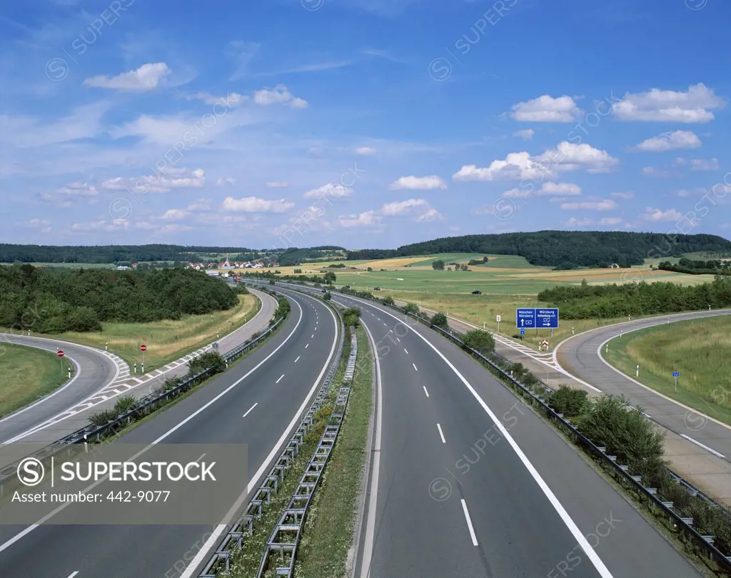 Fields near a highway, Germany