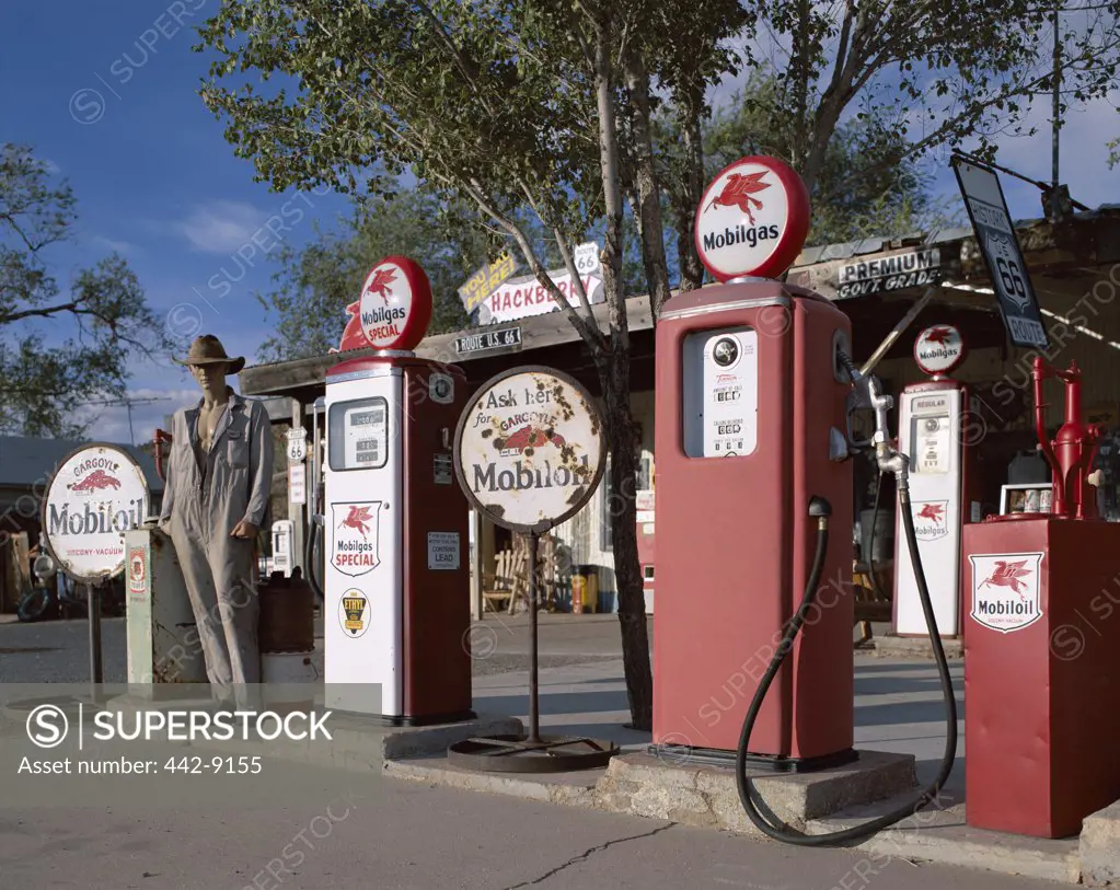 Gas station on Route 66, Hackberry, Arizona, USA