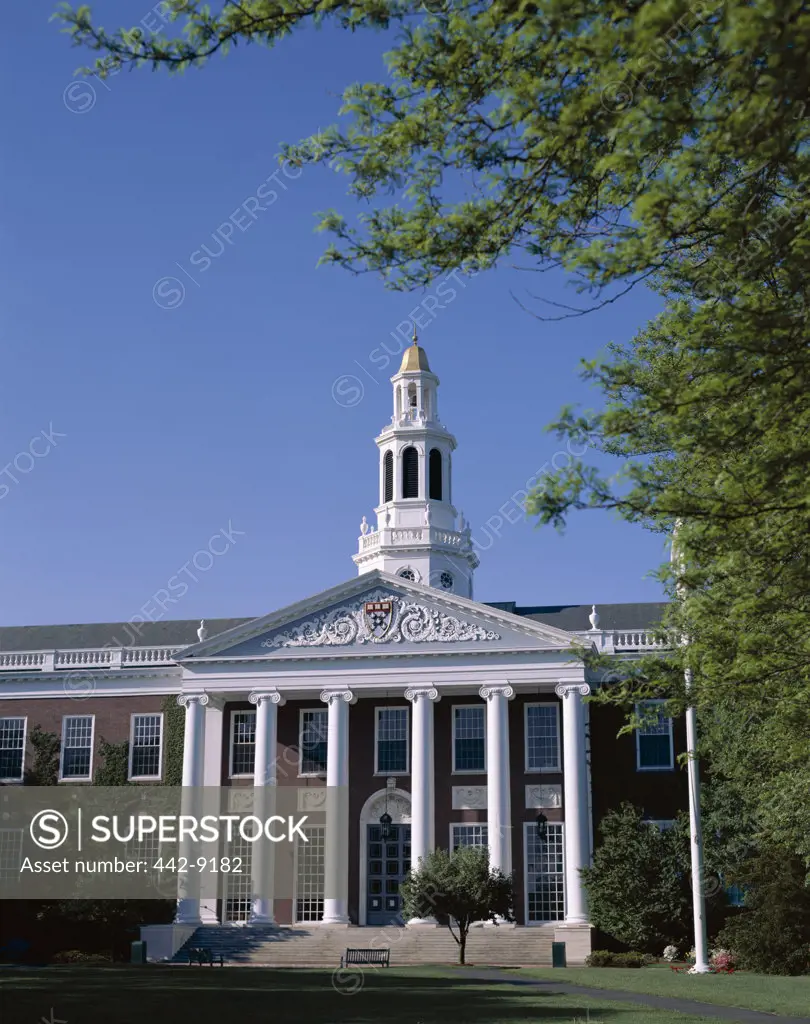 Facade of an education building, Harvard University, Boston, Massachusetts, USA