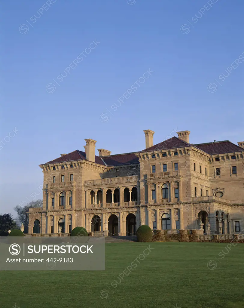 Facade of a mansion, Breakers Mansion, Home of Cornelius Vanderbilt, Newport, Rhode Island, USA