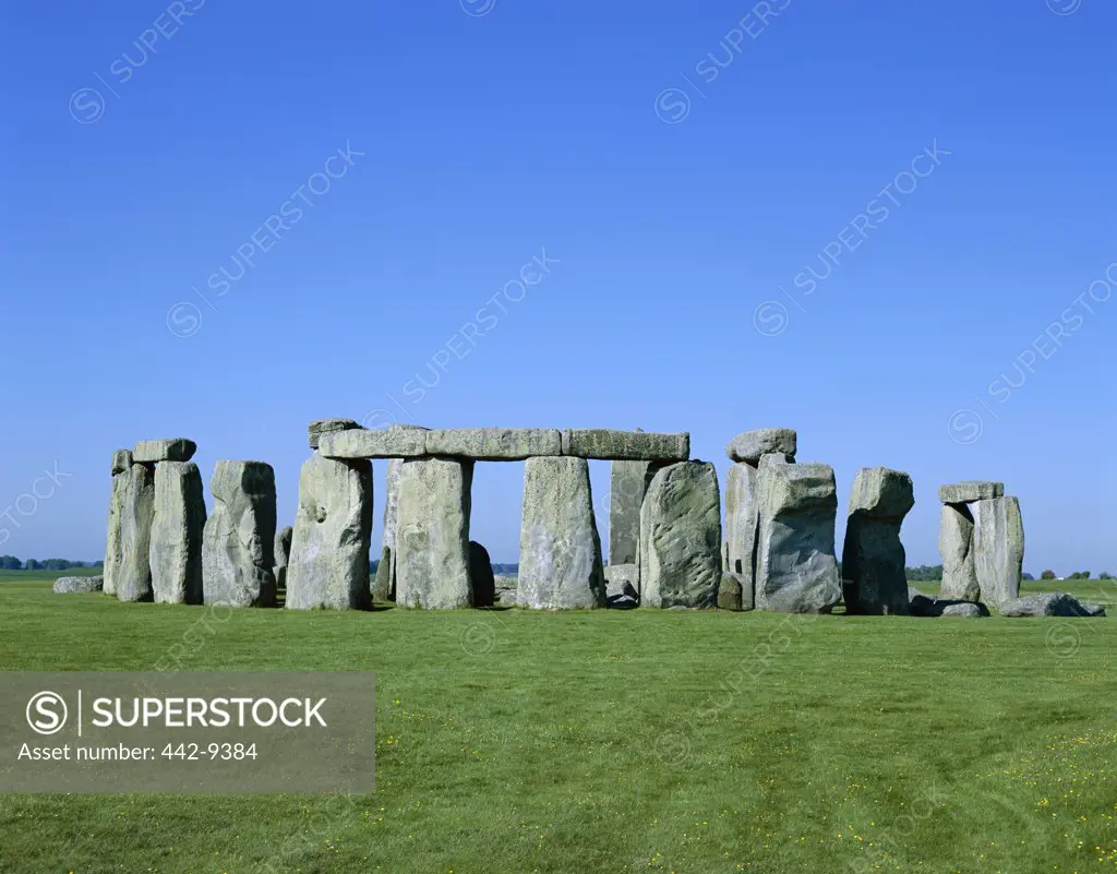 Panoramic view of Stonehenge, Wiltshire, England