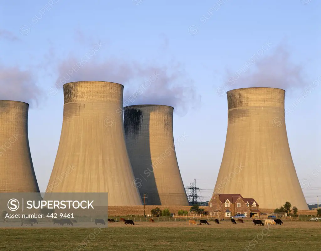Cooling towers at Radcliffe on Trent, Nottinghamshire, England