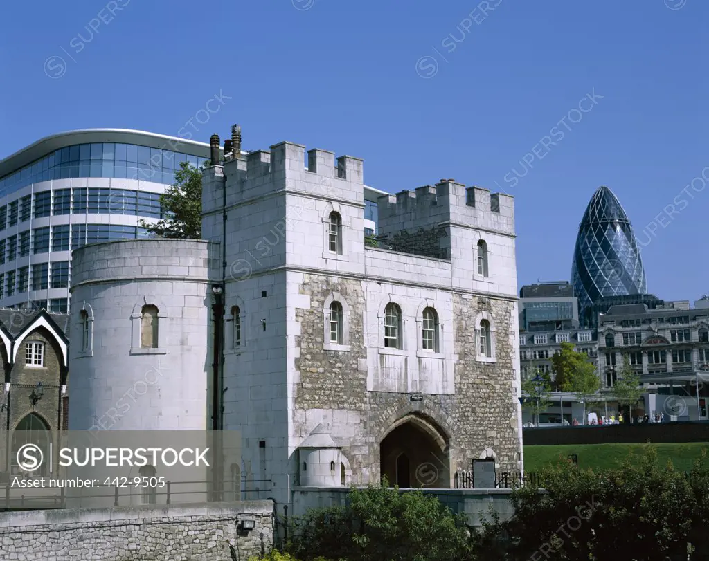 Facade of the Middle Gate, Tower of London, London, England