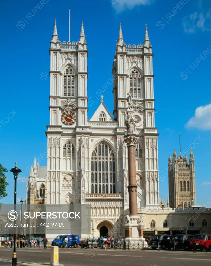 Facade of a cathedral, Westminster Abbey, London, England