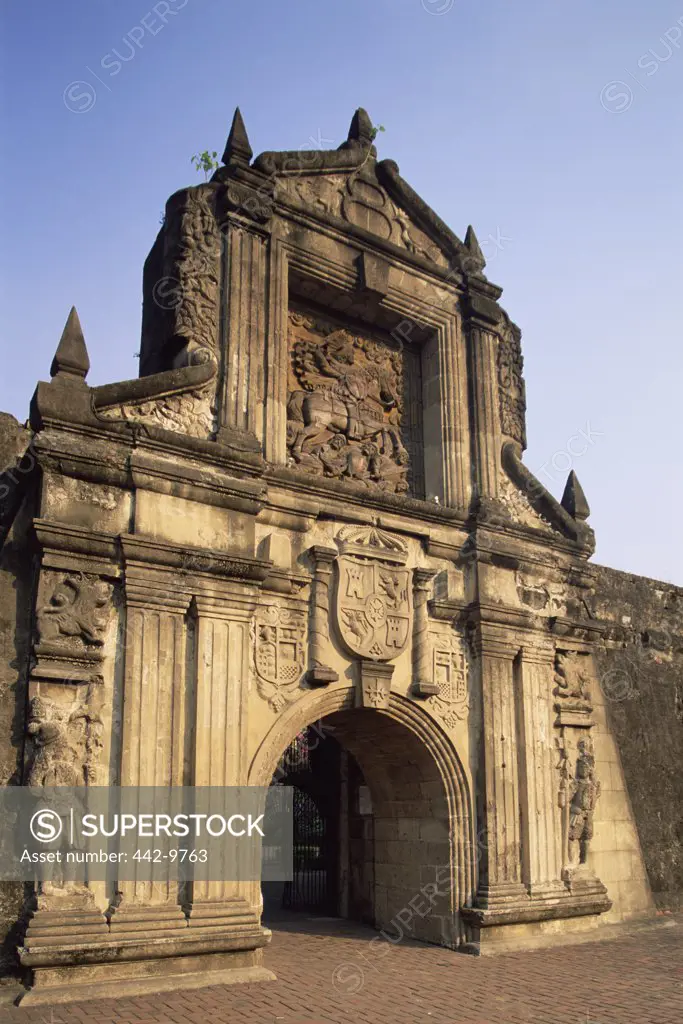 Facade of a fort, Fort Santiago, Intramuros, Manila, Philippines