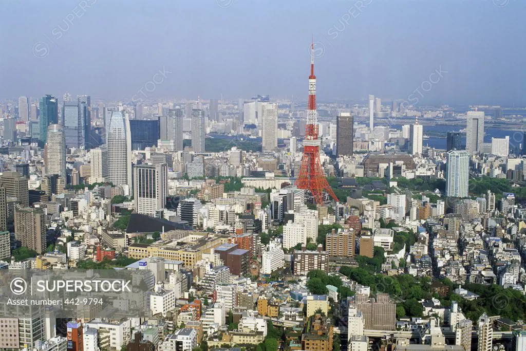 Aerial view of a city, Tokyo, Japan