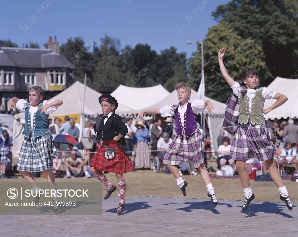 Children Highland dancing, Highland Games, Highlands, Scotland