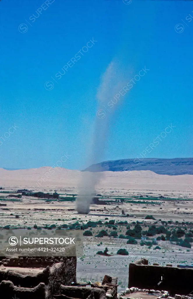 Dust Storms Dust Devil coming in from the empty quarter, North Yemen