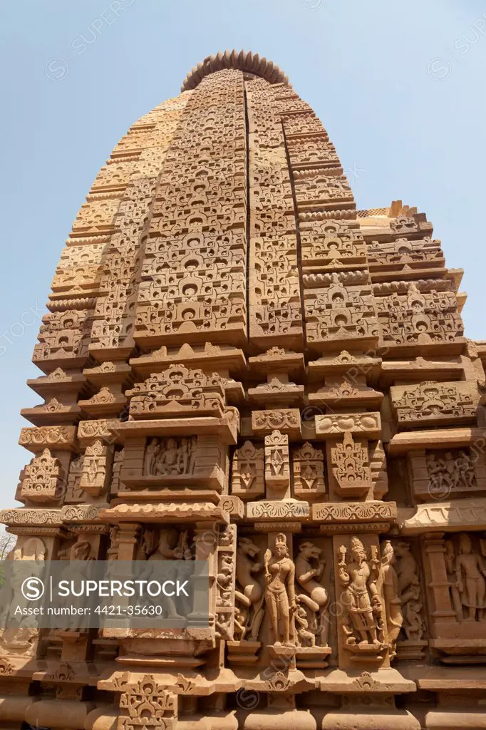 Chandella dynasty temple, Lakshmana Temple, Khajuraho, Madhya Pradesh, India