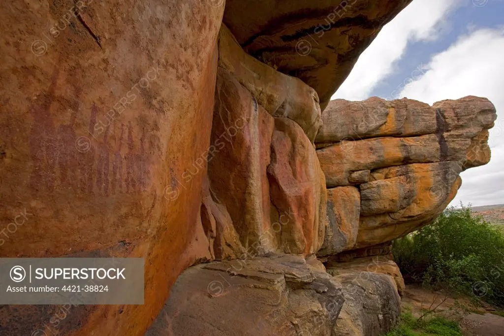 Ancient bushman rock art, Cederberg Mountains, Cape, South Africa
