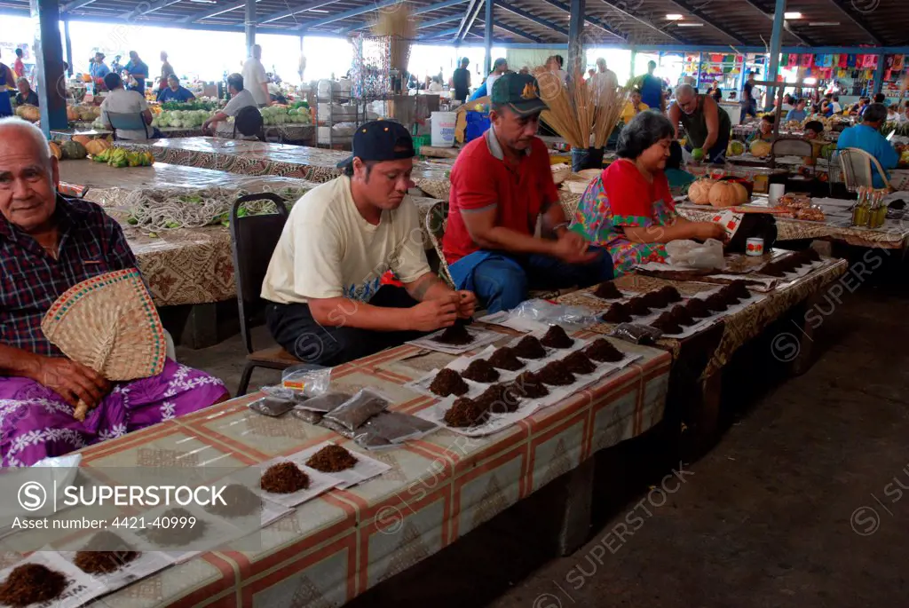 Tobacco stall, Apia Market, Upolu, Samoa