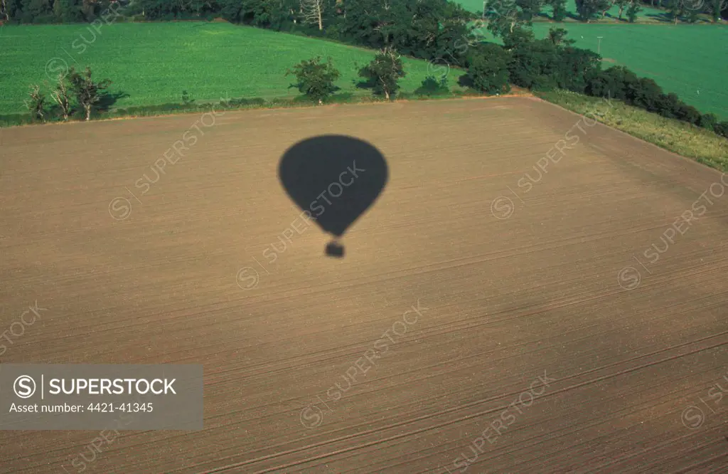 Sports & Pastimes Balloning -  Shadow of balloon over farmland