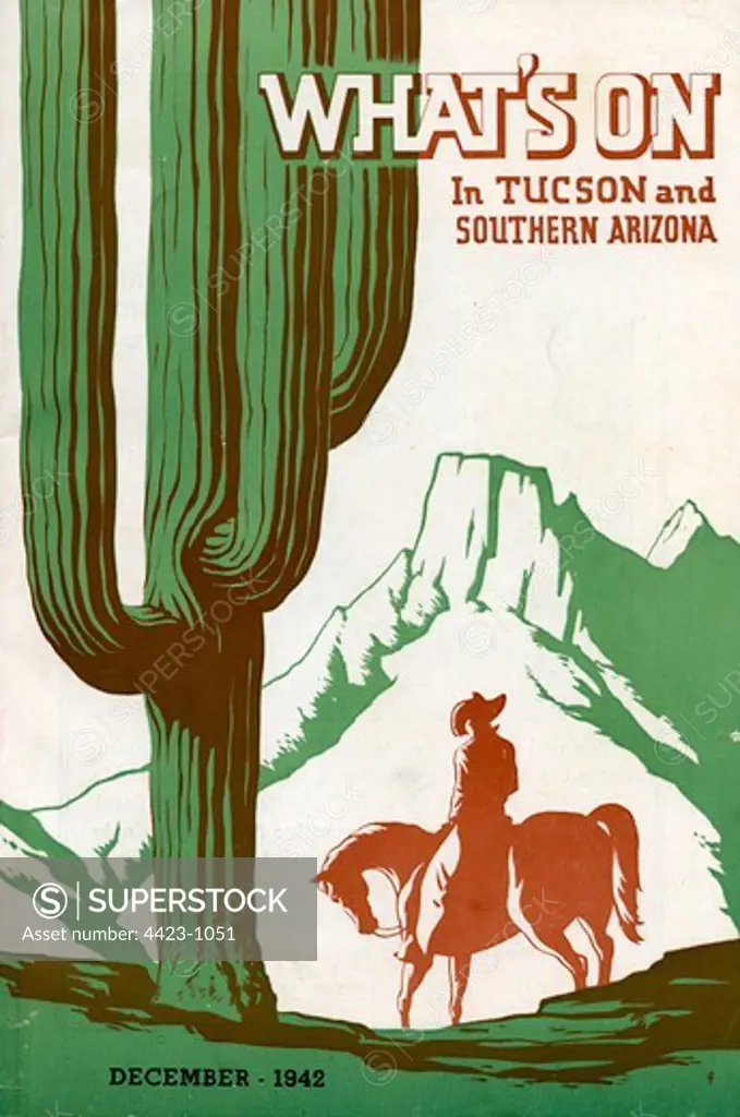 Brochure from 1942 titled 'What's On in Tucson and Southern Arizona'.