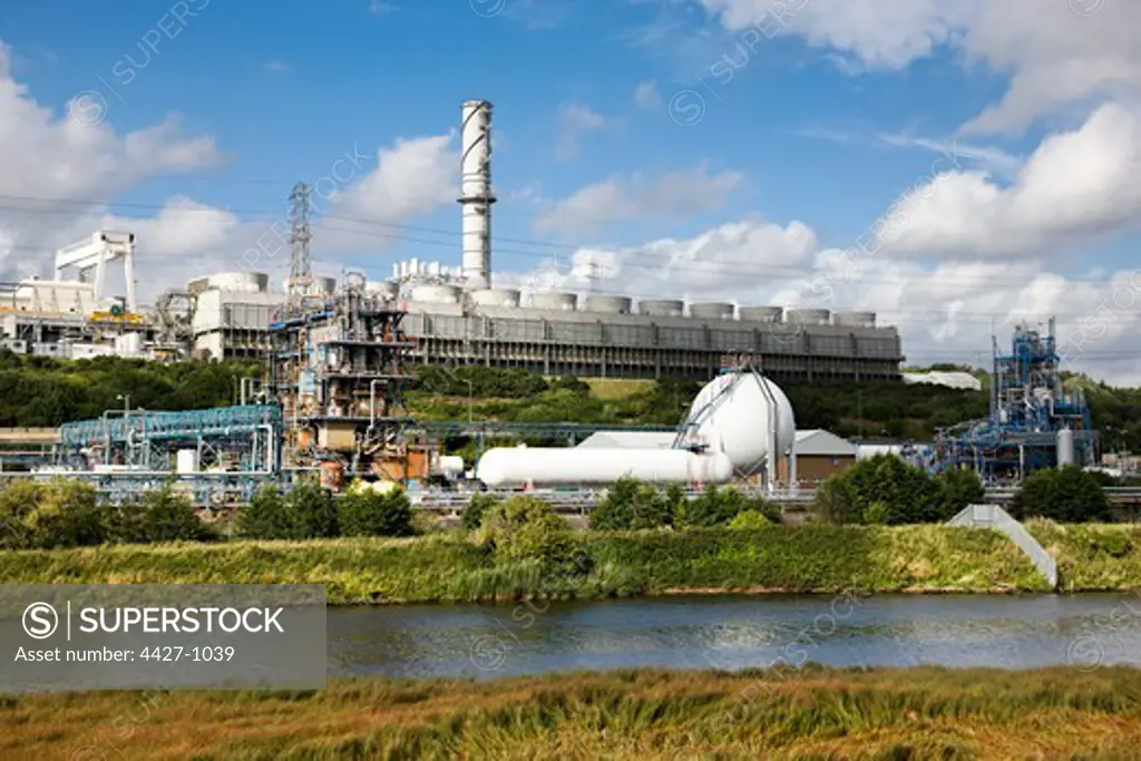 Chemical plant on the banks of the River Weaver, Runcorn, Cheshire, England