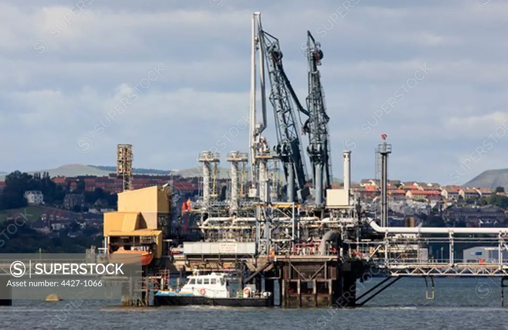Hound Point oil export terminal on the Firth of Forth, Scotland