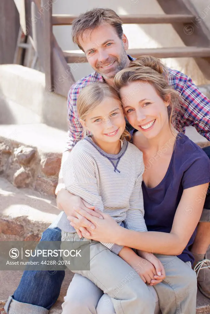 Cape Town, South Africa, Portrait of smiling family