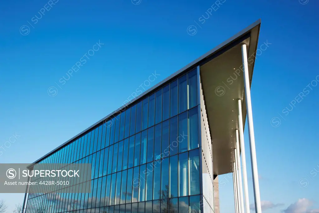 Modern building and blue sky,Farnborough, United Kingdom