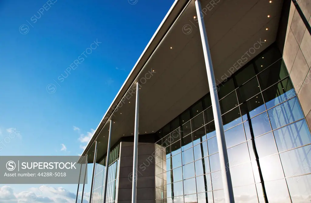 Modern building and blue sky,Farnborough, United Kingdom