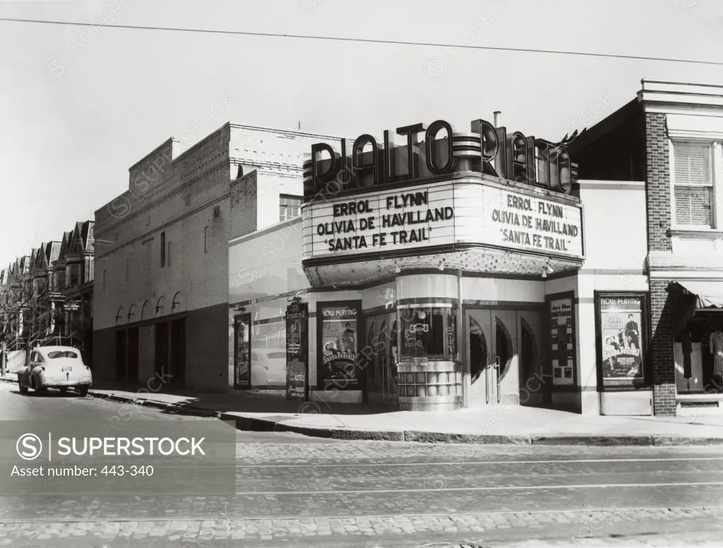 Theater at a roadside, Philadelphia, Pennsylvania, USA, 1940
