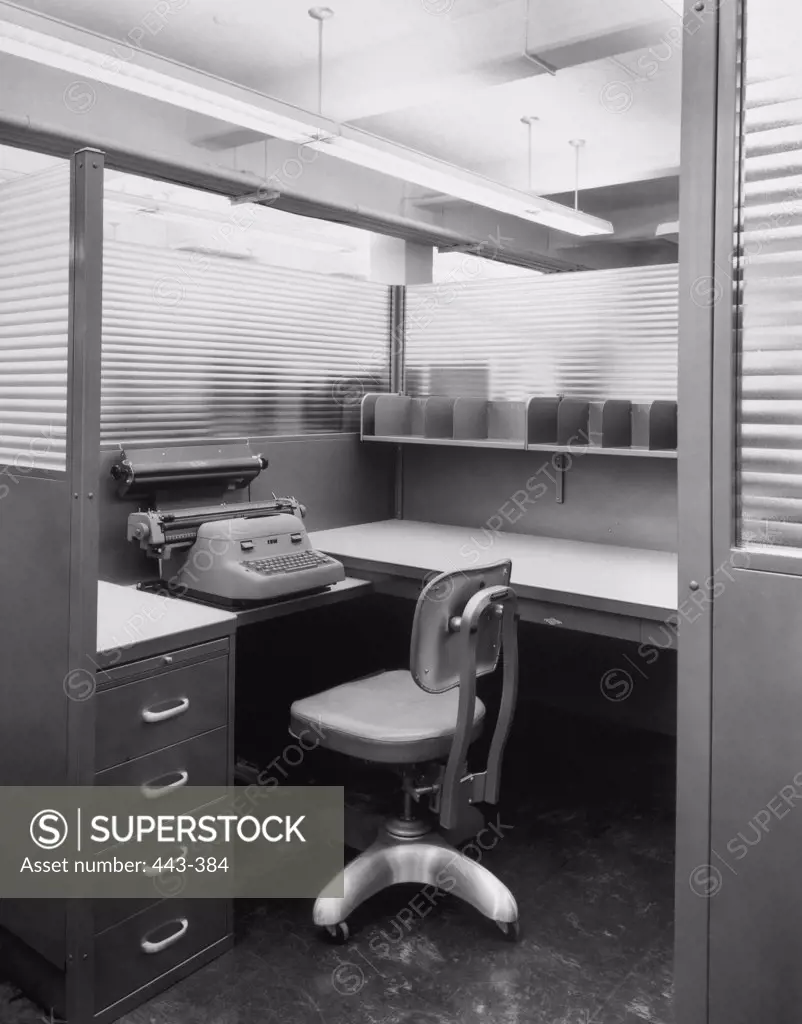 Empty chair in a cubicle