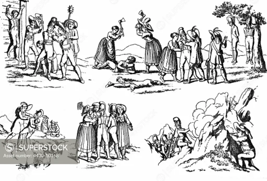 events Tyrolean rebellion 1809 alleged atrocities committed by Tyroleans Bavarian flyer,