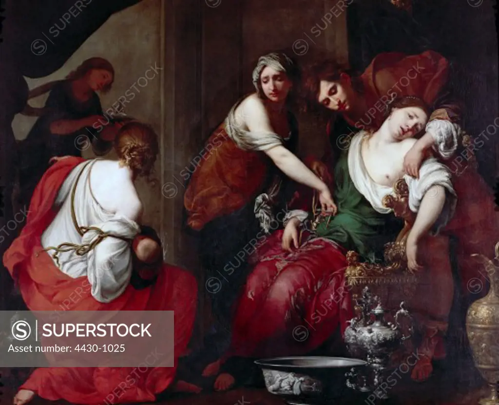 fine arts, Furini, Francesco, (1603 - 1646), painting, ""the birth of Rachel"", oil on canvas, 192 cm x 232 cm, State Gallery Schleissheim castle, Munich,