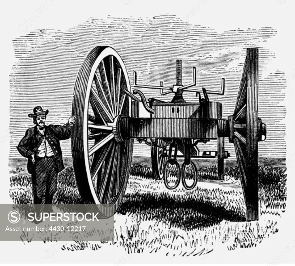 geography / travel, USA, American Civil War 1861 - 1865, weapons, artillery, Confederate monster limber (""cannon truck""), wood engraving, 19th century,
