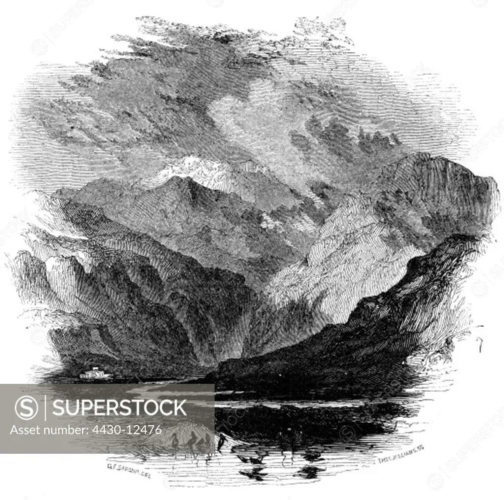 geography / travel, Greece, isles, Crete, coast of Agia Marina, wood engraving after drawing of G. F. Sargent, 1839,