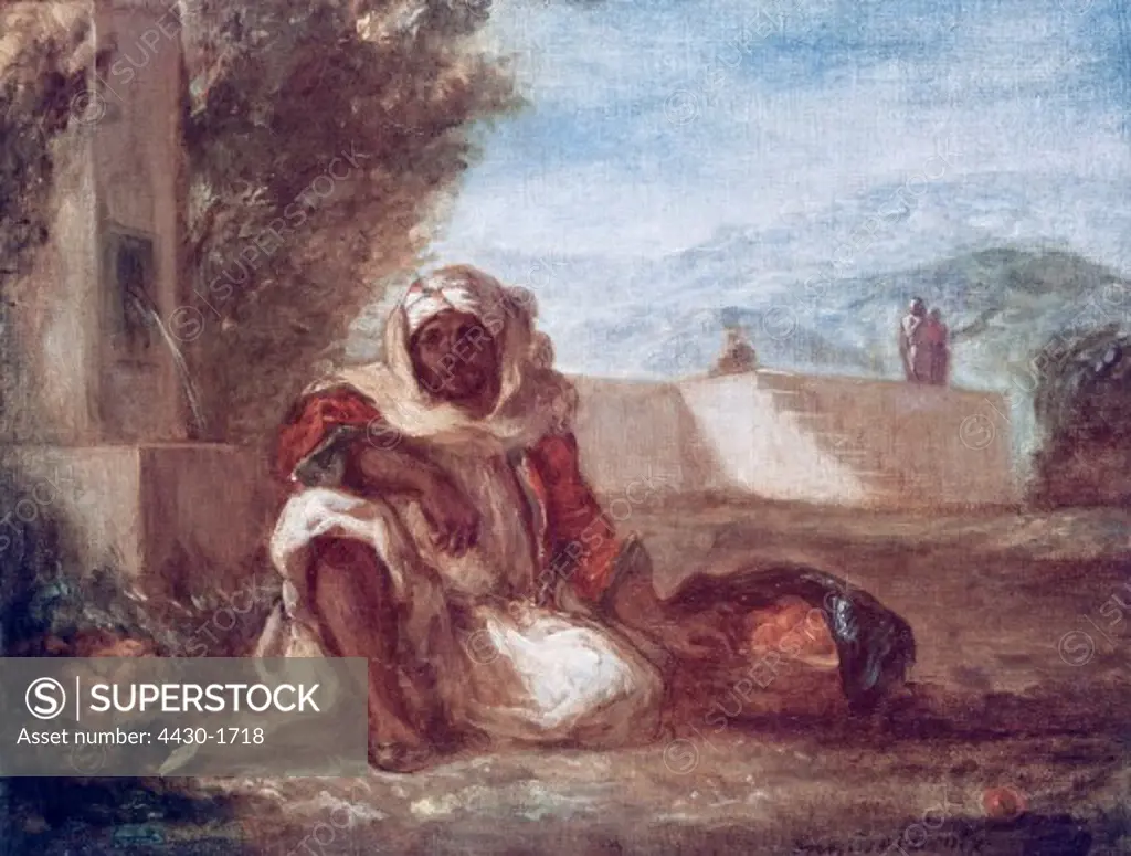 fine arts, Delacroix, Eugene (1798 - 1863), painting, orange vendor in Morocco, circa 1835, oil on canvas, Kunsthaus Z™rich,