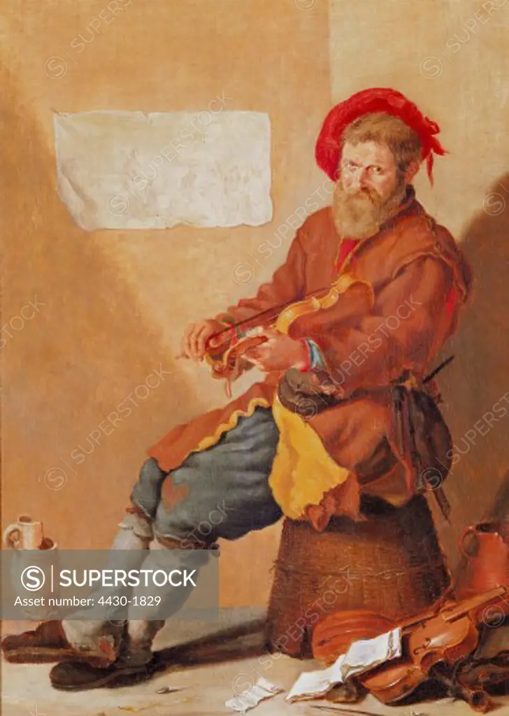fine arts, Leyster, Judith, (1609 - 1660), painting, ""the musician"", municipal museum, Wiesbaden,