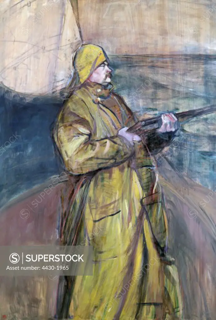 fine arts, Toulouse-Lautrec, Henri de (1864 - 1901), painting ""M. Maurice Joyant"", Museum Albi,