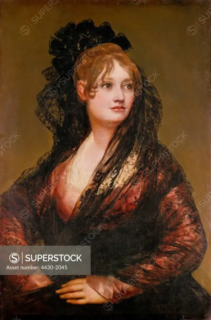 fine arts, Goya y Lucientes, Francisco de, (1746 - 1828), painting, ""Dona Isabel de Porcel"", 1804 - 1805, oil on canvas, 82 cm x 54 cm, national gallery, London