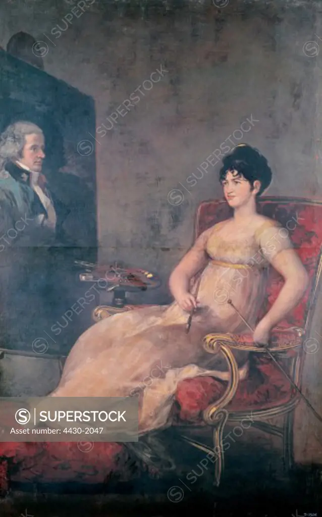 fine arts, Goya y Lucientes, Francisco de, (1746 - 1828), painting, ""Dona Maria Tomasa Palafox de Villafranca"", (""Maria Tomasa Palafox duchess of Villafranca"", 1804, oil on canvas, 195 cm x 126 cm, Prado, Madrid,